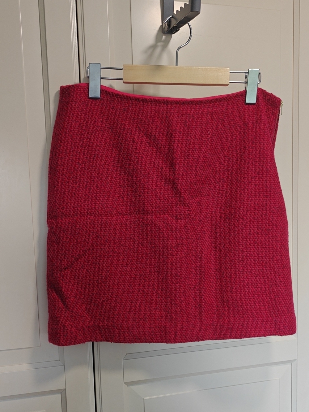 Tommy Hilfiger Red Textured Mini Skirt